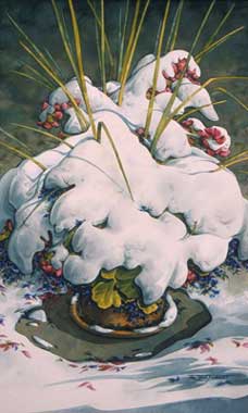 Flowers with Early Snow