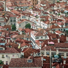 Roofscape Of Venice From The Campanile